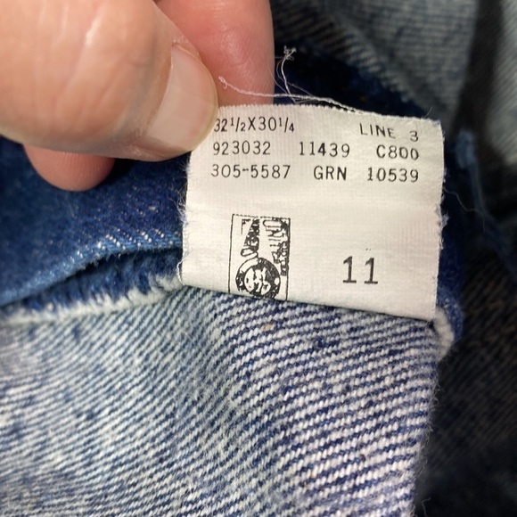 Vintage Lee Denim Tapered Leg Jeans Size 16 Medium USA - Picture 13 of 14
